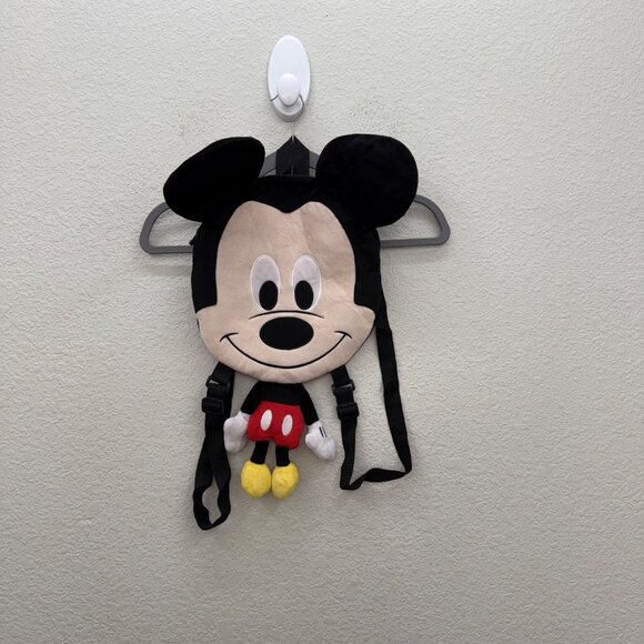 Disney Mickey Mouse Head Plush Soft Backpack Adjustable Straps - Picture 1 of 7